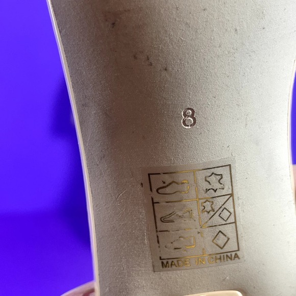 Jeffrey Campbell Beige Patent Mules - Picture 7 of 8